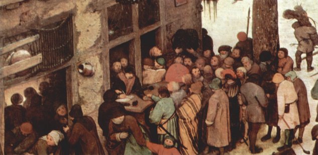 Censo en Belén, detalle -  Pieter  Brueghel - artelista.com