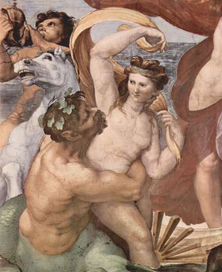 Frescos en la Villa Farnesia, fresco mural, escena