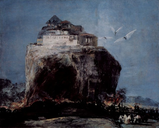 Asalto a un castillo en una colina - Francisco de Goya