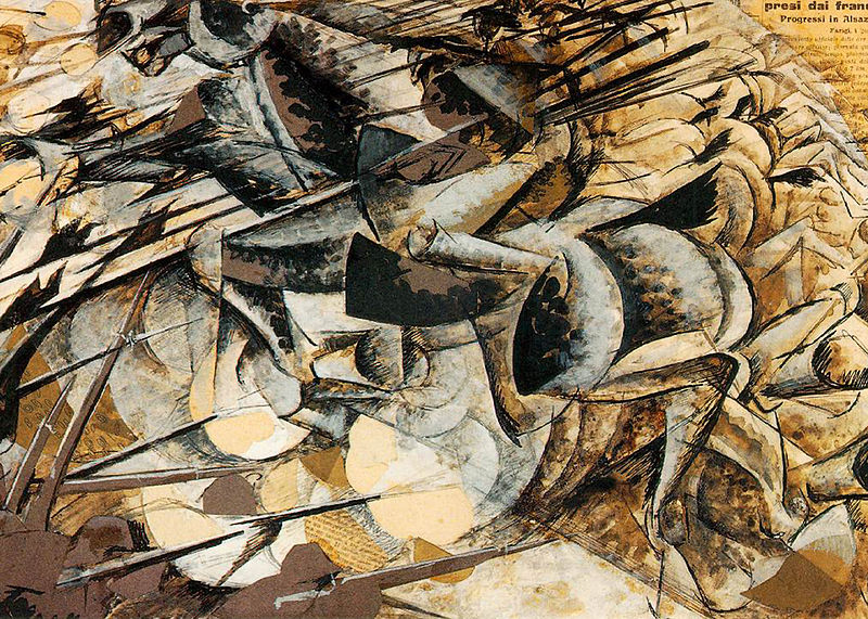 Carga de las lanzas. 1915. Umberto Boccioni