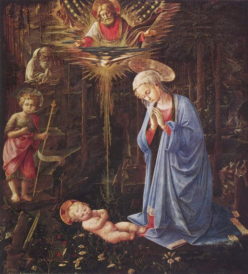 Adoración del Niño y San Bernardo