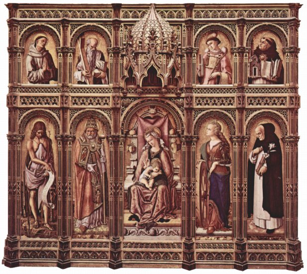  Altar von San Domenico in Ascoli, Polyptychon, Gesamtansicht, Mitteltafel