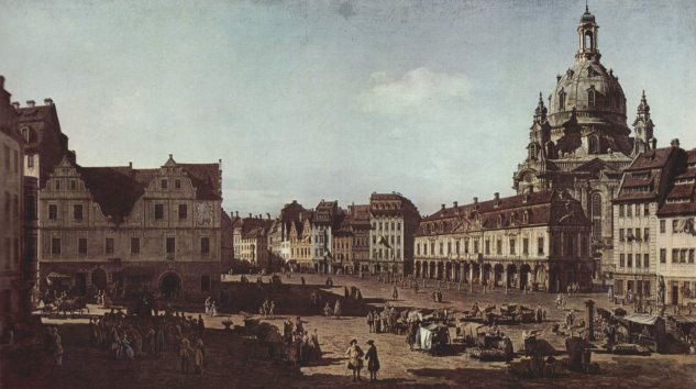  Ansicht von Dresden, Der Neumarkt von der Moritzstraße aus
