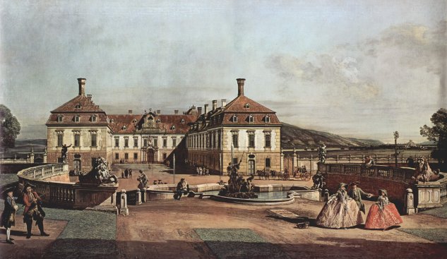  Ansicht von Wien, Schloß, Ehrenhof mit Hauptansicht des Schloßes
