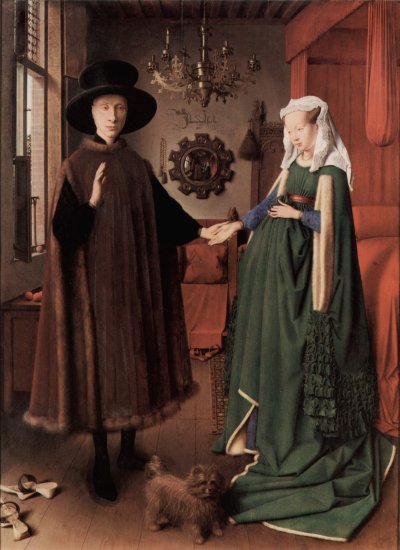  Arnolfini-Hochzeit, Hochzeitsbild des Giovanni Arnolfini und seine Frau Giovanna Cenami
