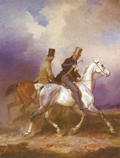 Ausritt des Prinzen Wilhelm von Preußen in Begleitung des Malers
