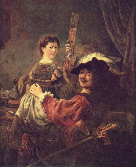 Autorretrato del artista con su joven esposa Saskia