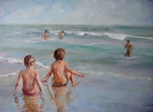 Niños en la orilla, Maribel Flórez Bielsa