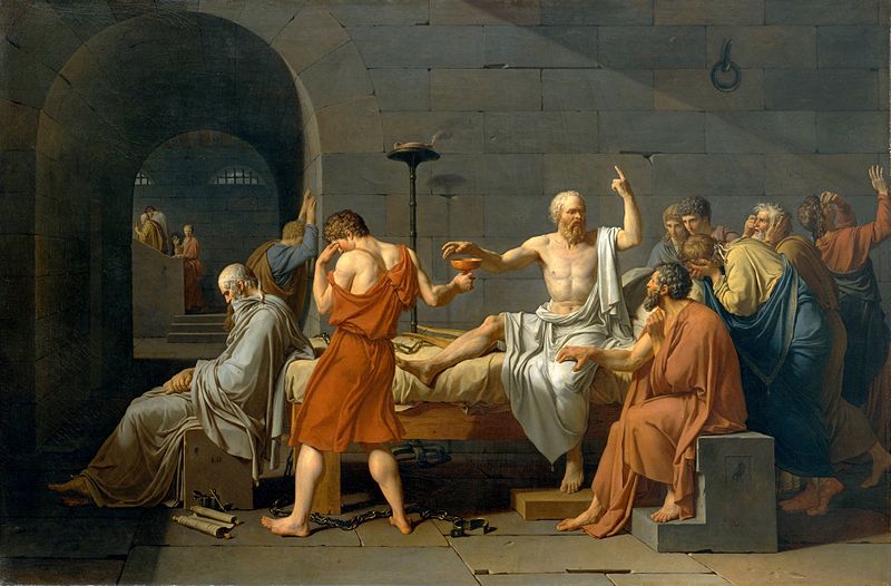 La muerte de Sócrates. 1787. Jacques- Louis David.