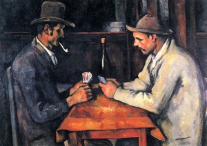 Los jugadores de cartas. Hacia 1893. Paul Cézanne