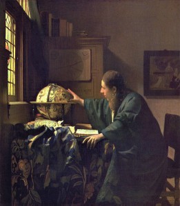 El Astrónomo. Hacia 1668. Johannes Vermeer. Confiscado en 1940, era uno de los cuadros más preciados de Hitler
