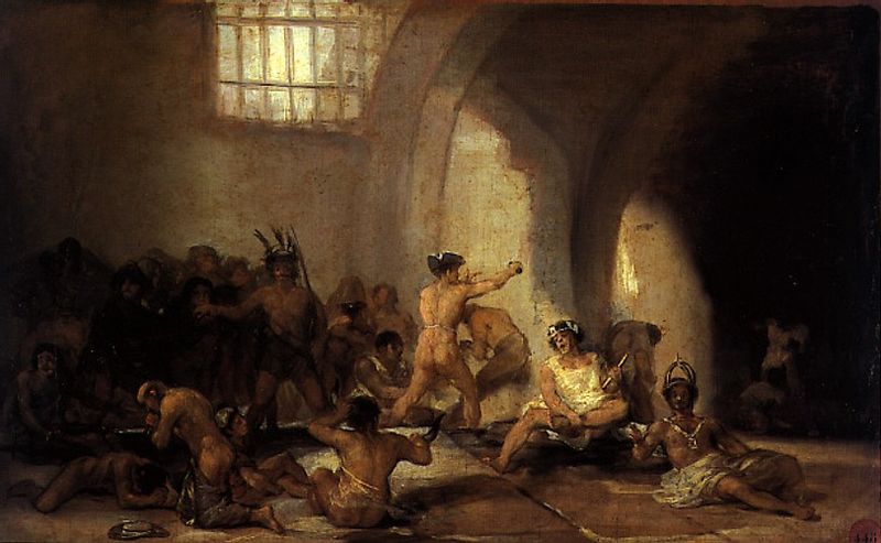 La casa de locos. 1808- 1812. Francisco de Goya