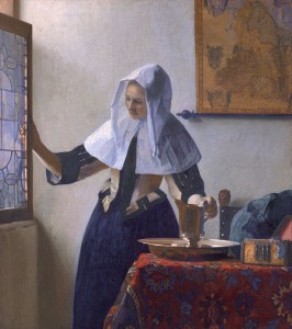 Mujer con una jarra de agua. Hacia 1662. Johannes Vermeer