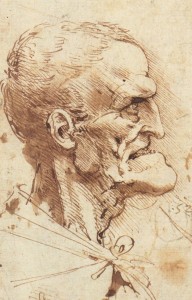 Perfil grotesco. Hacia 1487- 1490. Leonardo da Vinci
