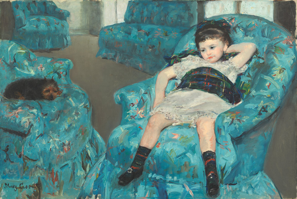 Niña en un sillón azul. 1878. Mary Cassatt