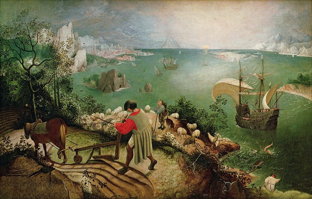 Paisaje con la caída de Ícaro. 1554- 1555- Pieter Brueghel el Viejo