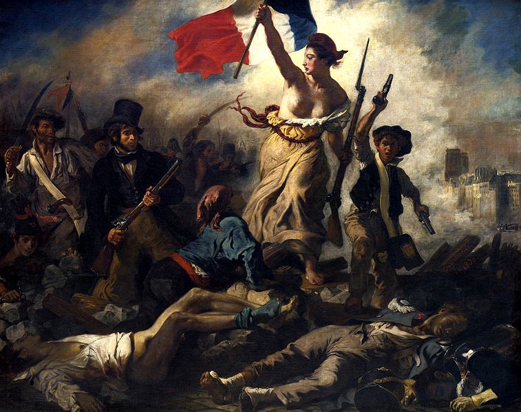 El 28 de julio La libertad guiando al pueblo. 1830. Eugène Delacroix