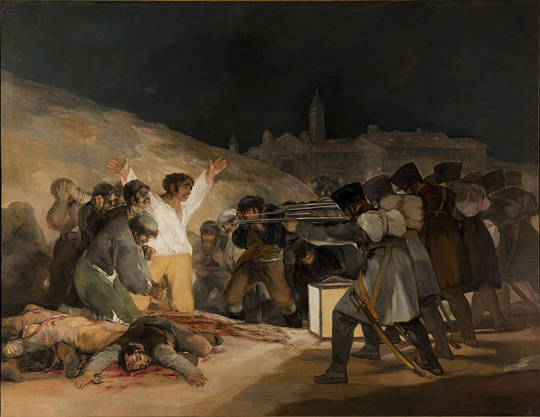 El 3 de mayo de 1808 en Madrid o Los fusilamientos. 1814. Francisco de Goya