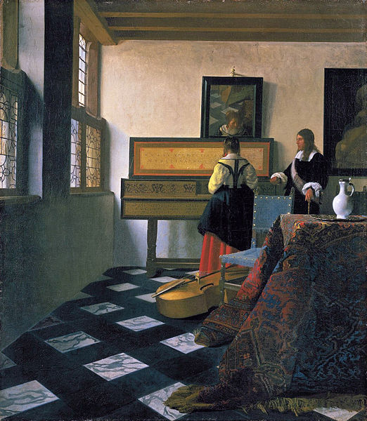La lección de música. Hacia 1662- 1665. Johannes Vermeer