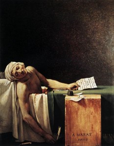 La muerte de Marat. 1793. Jacques- Louis David