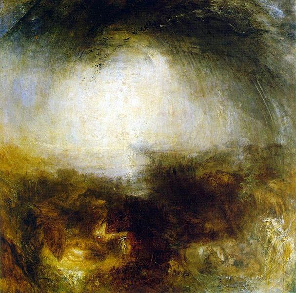 Sombra y oscuridad. La noche del diluvio. 1843. William Turner