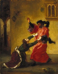 Desdémona maldecida por su padre. Hacia 1854. Eugène Delacroix