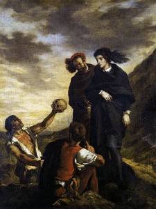 Hamlet y Horacio en el cementerio. 1839. Eugène Delacroix