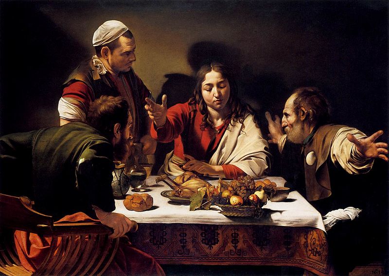 La cena de Emaús. 1601. Caravaggio