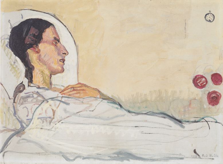 Valentine Godé- Darel en la cama del hospital. 1914. Ferdinand Hodler