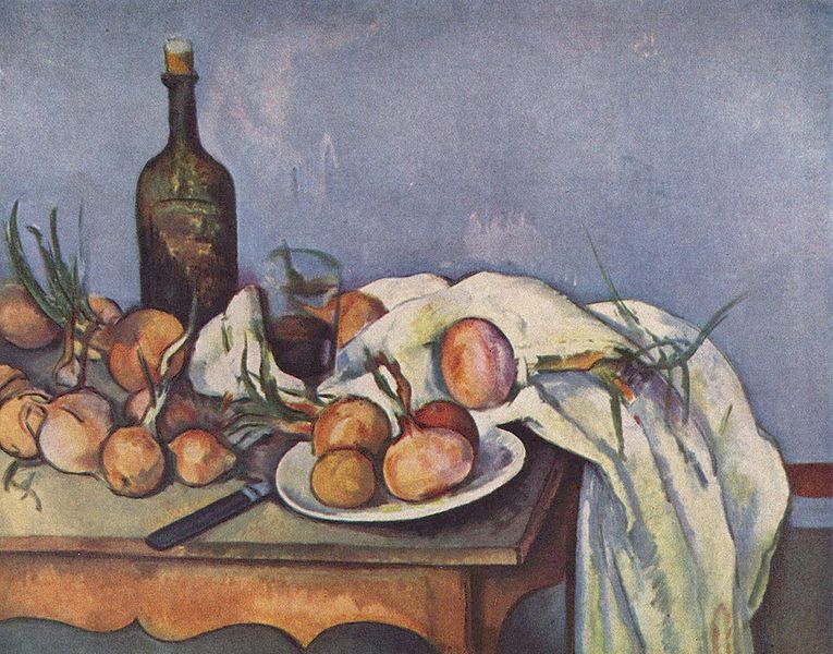 Bodegón con cebollas. 1896- 1898. Paul Cézanne