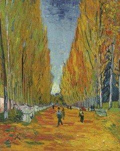 La avenida de los Alyscamps. 1888. Vincent van Gogh