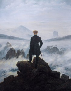 El caminante sobre el mar de nubes. 1818. Caspar David Friedrich
