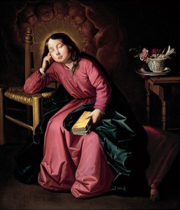 La Virgen niña dormida. Hacia 1655. Francisco de Zurbarán