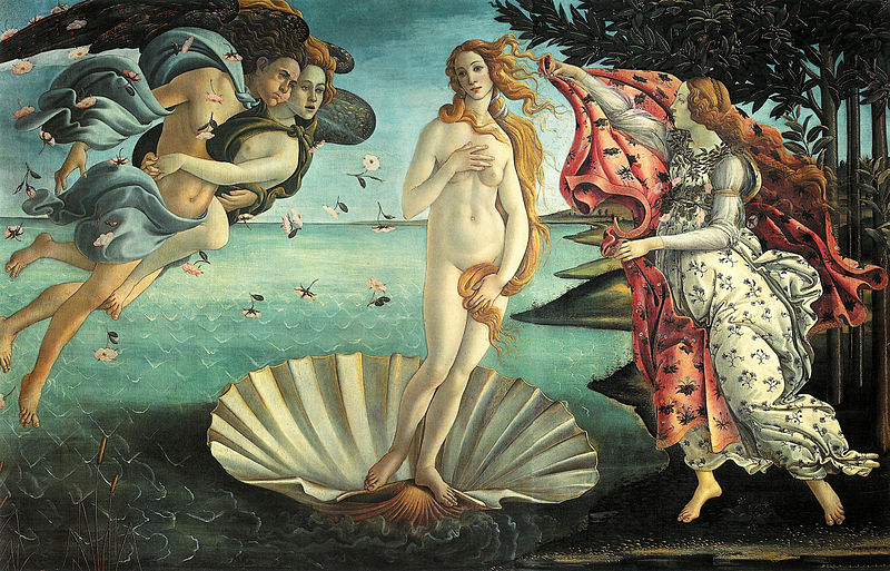 Nacimiento de Venus. 1484- 1486. Sandro Botticelli