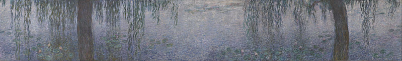 Nenúfares. Los sauces, luz de la mañana. 1914- 1926. Claude Monet