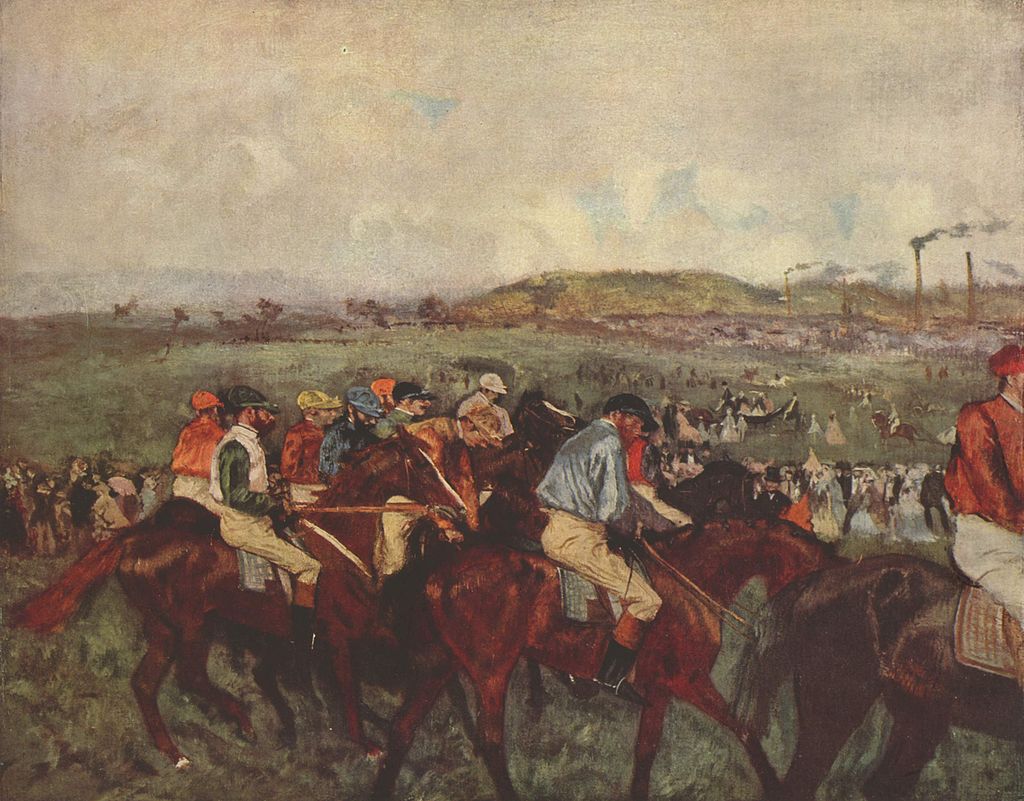 Caballos de carreras. Antes de la salida. Hacia 1862. Edgar Degas