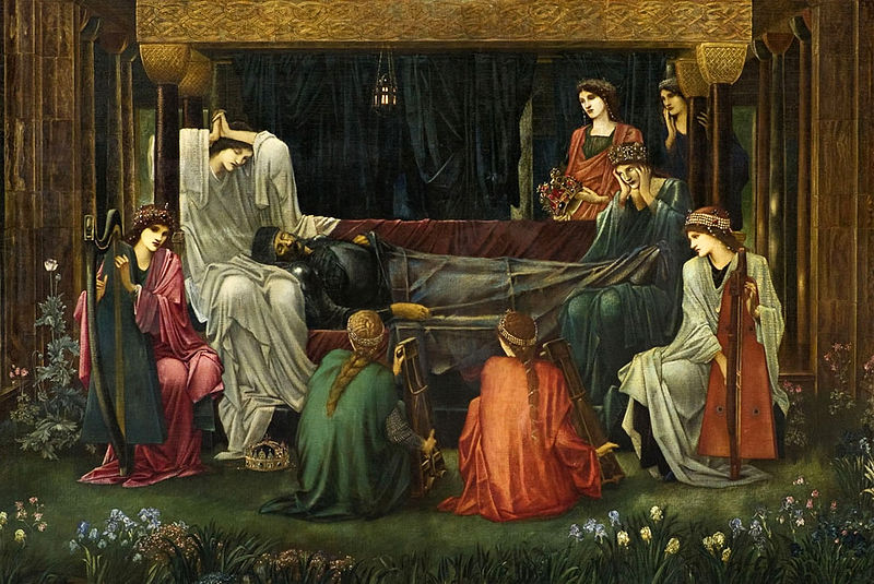 El último sueño del rey Arturo. Hacia 1898. Edward Burnes- Jones