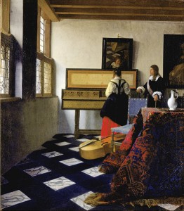 La lección de música. Hacia 1660. Johannes Vermeer