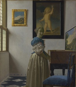 Muchacha joven tocando el teclado del virginal. Hacia 1670- 1672. Johannes Vermeer