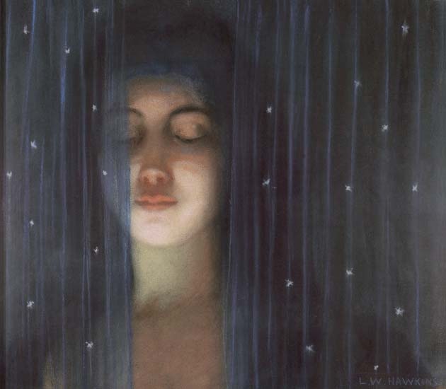 El velo. Hacia 1890. Louis Welden Hawkins