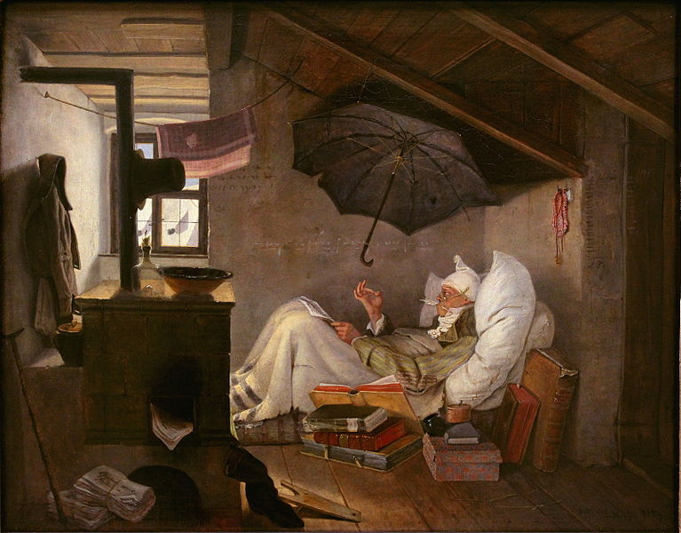 Carl Spitzweg: protegerse de la realidad contando versos