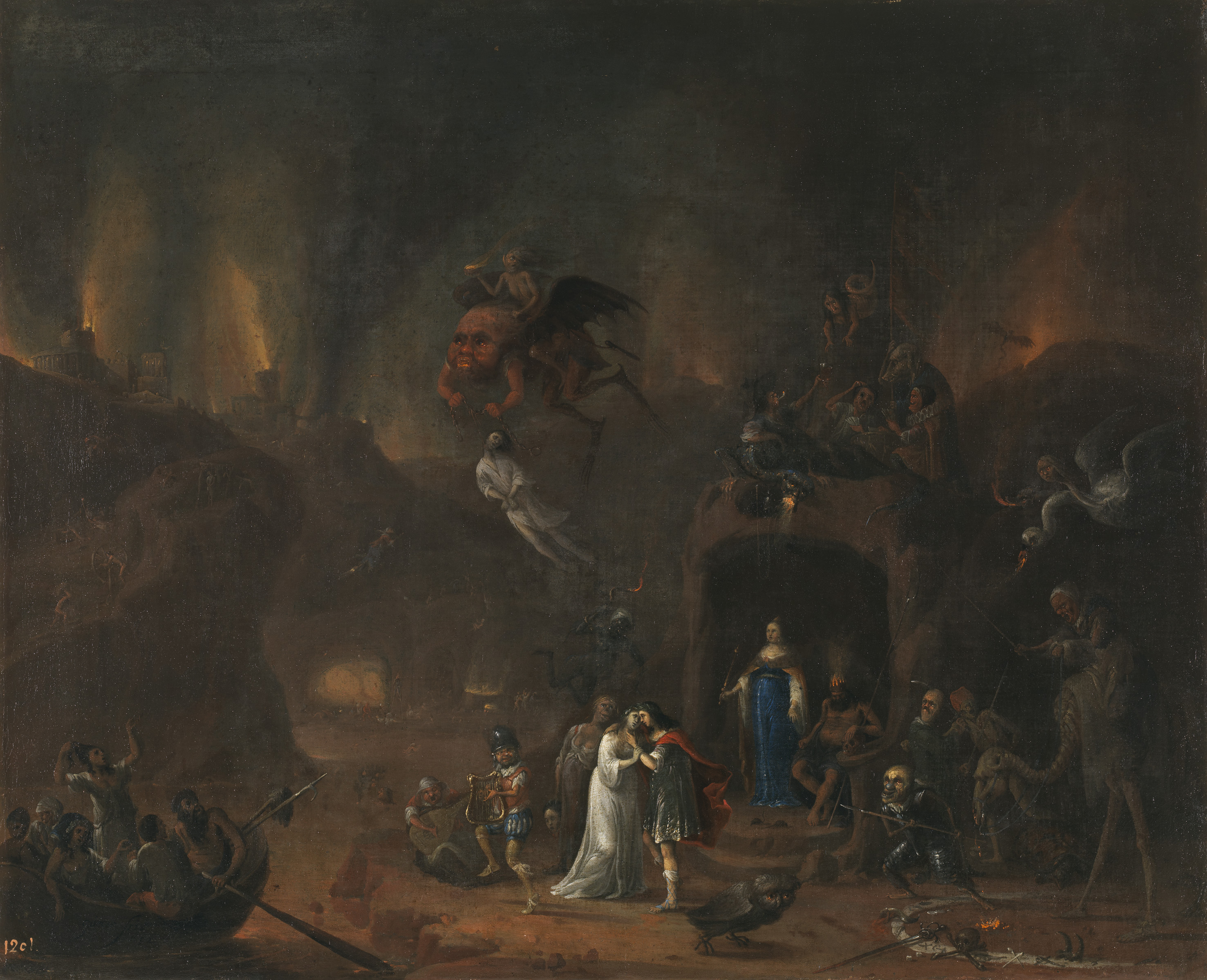 Orfeo y Eurídice en los infiernos. 1652. Pieter Fris.