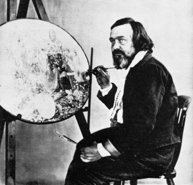 Richard  Dadd en una fotografía de Henri Henring hacia 1856
