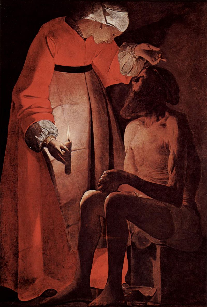 Job y su mujer. 1632- 1635. Georges De La Tour