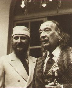 Ernst Fuchs y Salvador Dalí en Barcelona 1974.