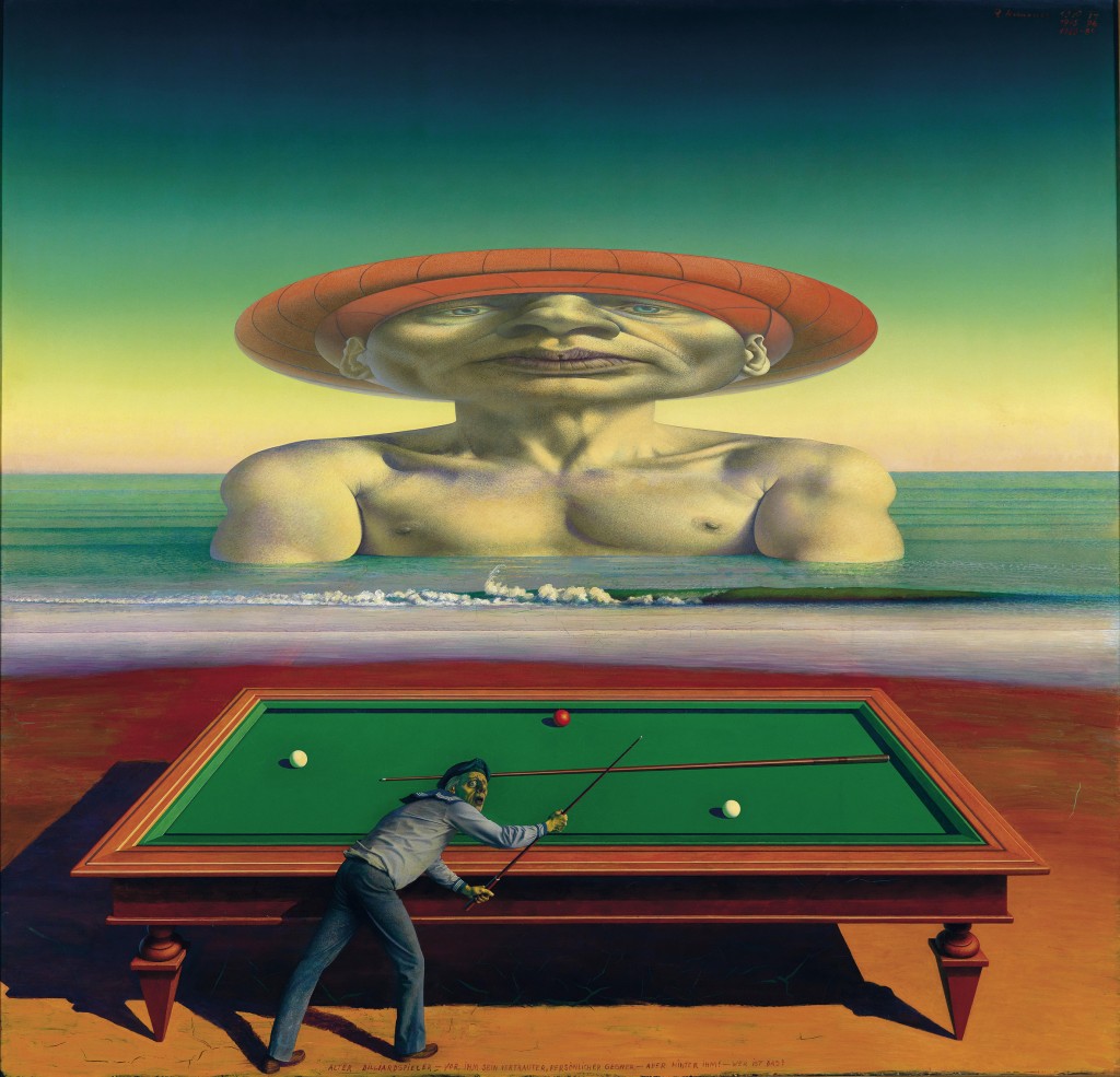 Alter Billiardspieler, Rudolf Hausner.