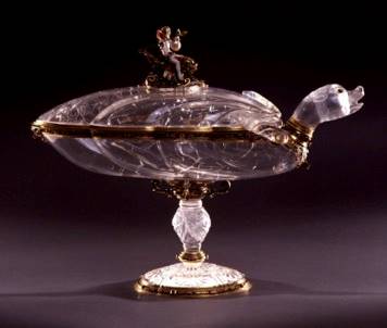 Copa de Rodolfo II en cristal de roca. Museo Lázaro Galdiano, Madrid. 