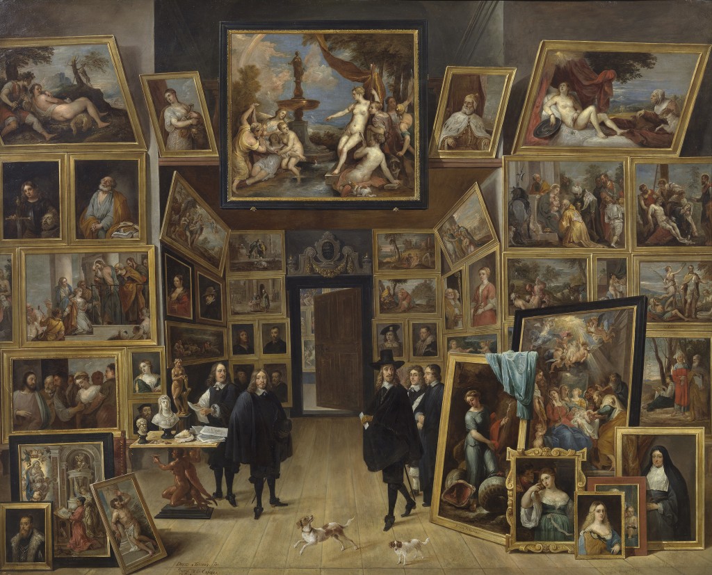 El archiduque Leopoldo Guillermo, en su galería de pinturas de Bruselas (ca. 1950), David Teniers el Joven, Museo del Prado (Madrid).