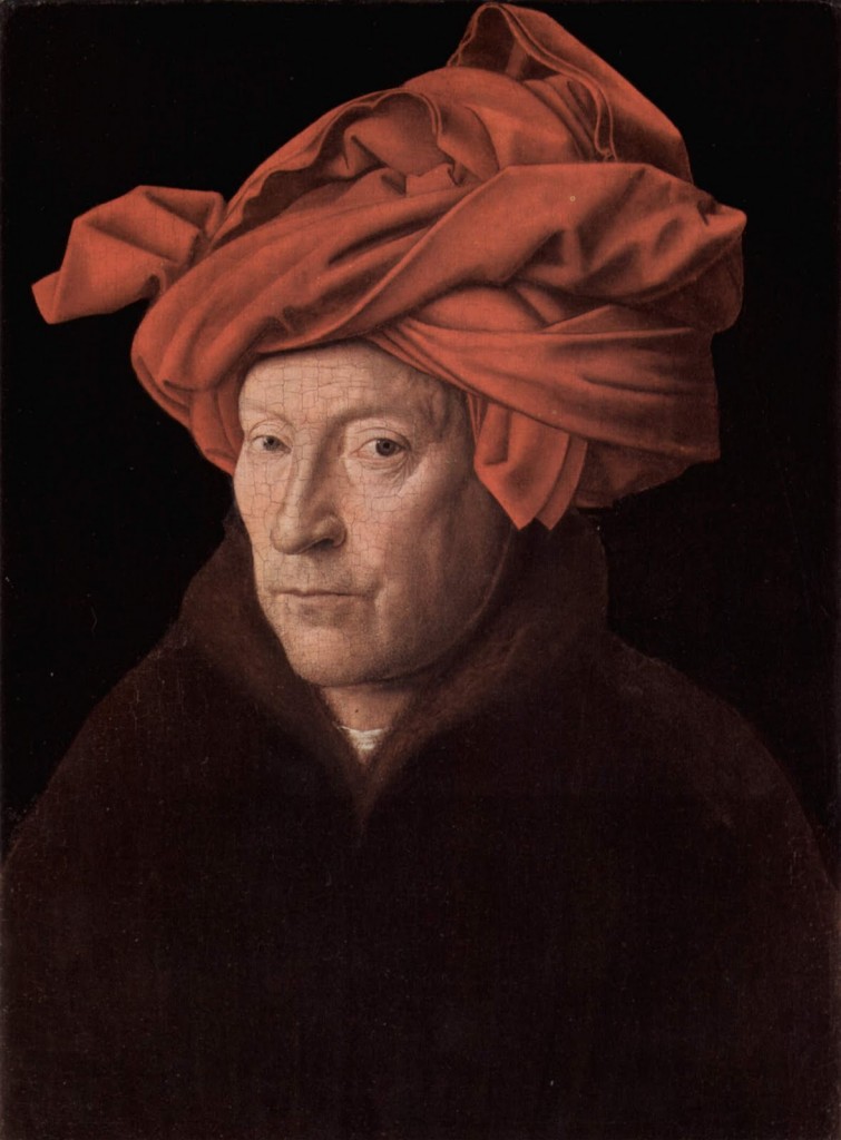 Retrato de hombre con turbante rojo (Autorretrato) (1433), Jan van Eyck, National Gallery (Londres).