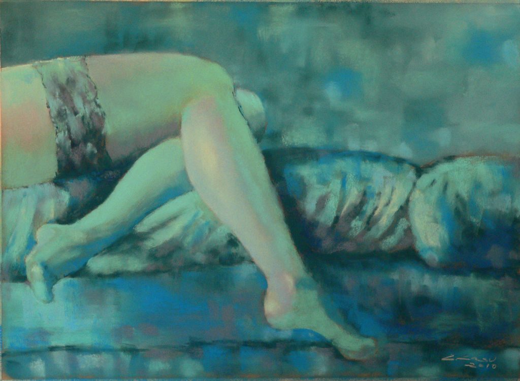 Mujer en azul II, Carlos Casu.